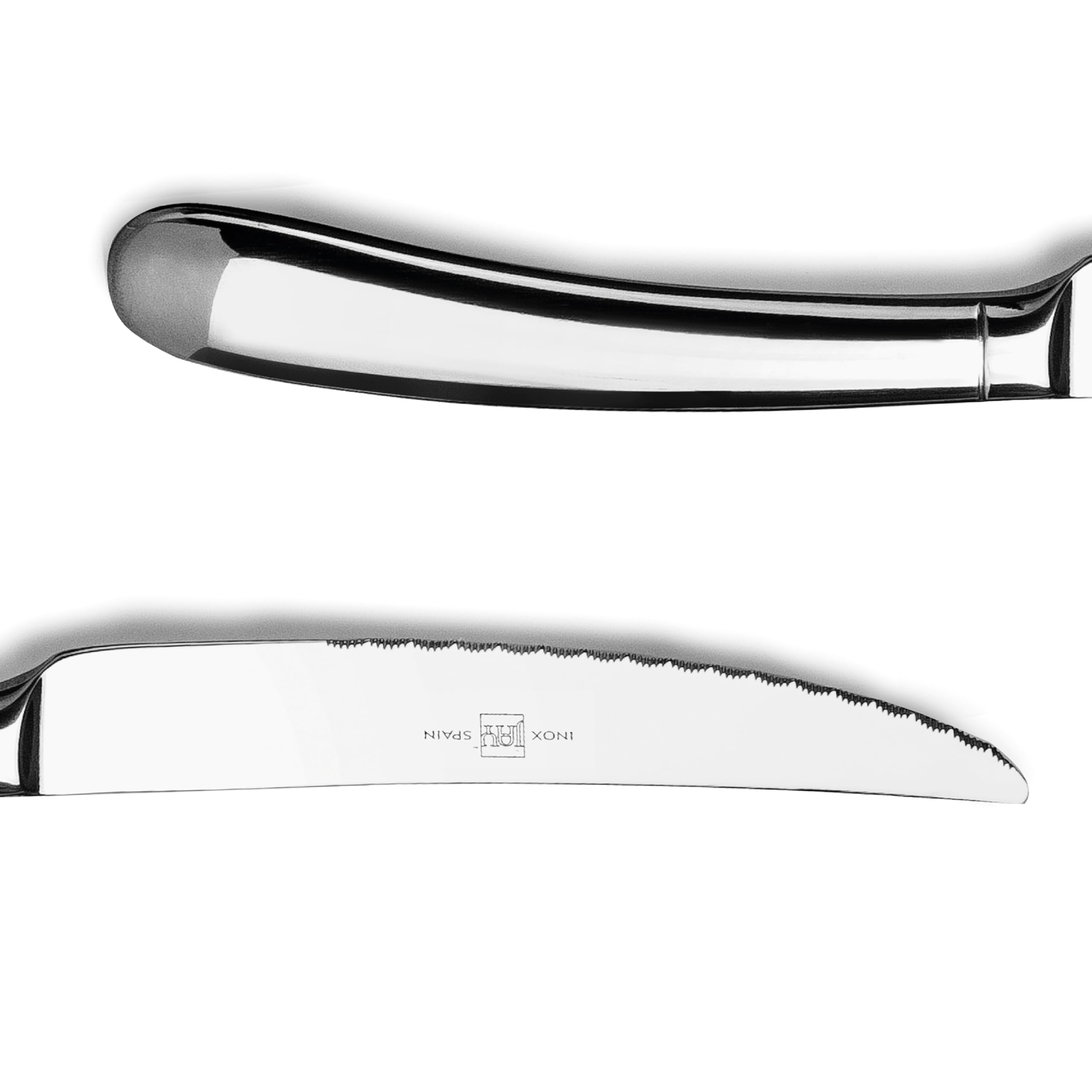 Lacor - JAY - 11001017 - Pack de 12 Cuchillos Chuleteros, Colección Premium | En acero inoxidable, para un uso práctico y profesional en cocina; ideal para cocina profesional y uso diario en casa