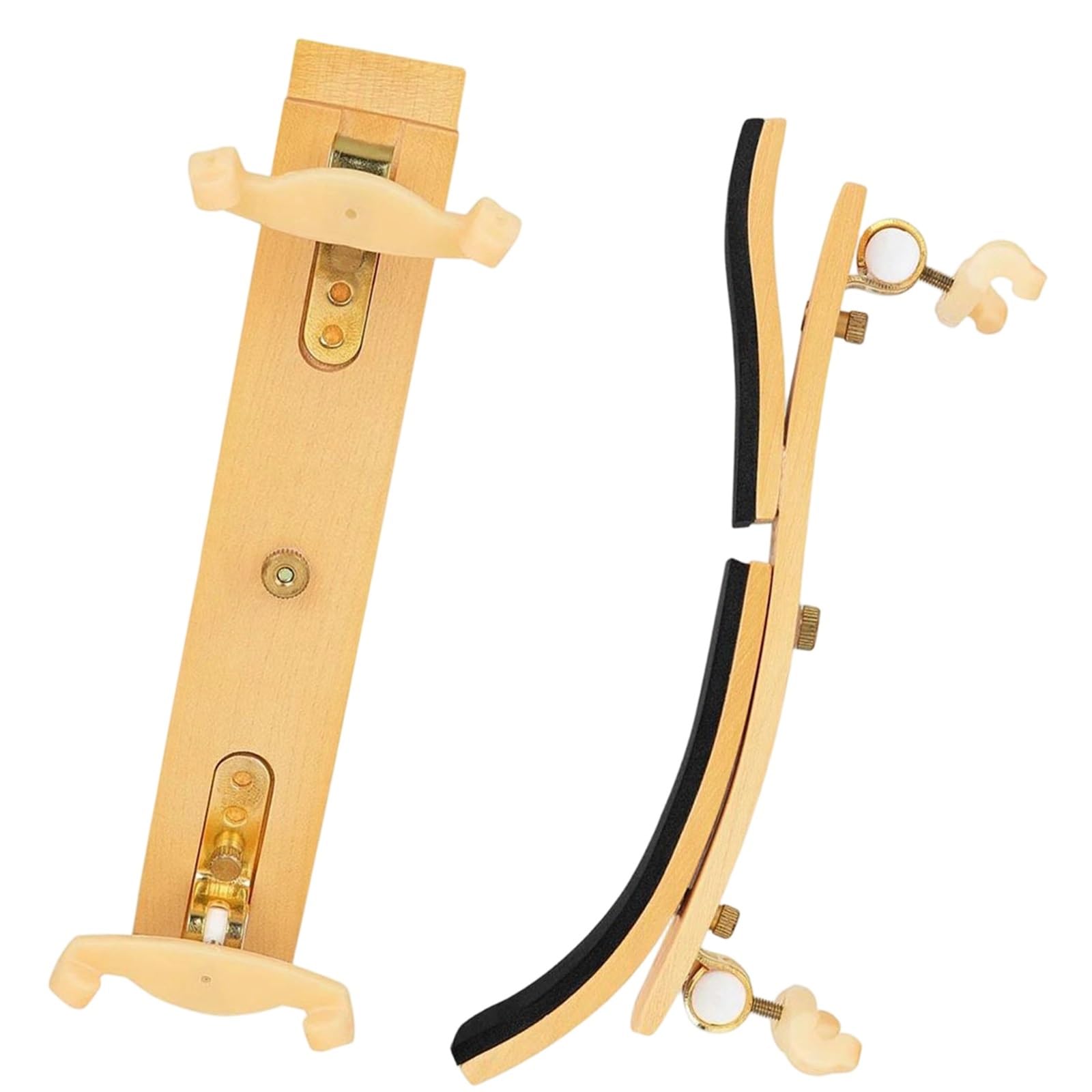Apoyo Para El Hombro Del Violín Reposapiés Para Violín Almohadilla Para Violín Mentonera Ajustable | Soporte de hombro para violín de aleación de aluminio Cómodo de llevar(White)