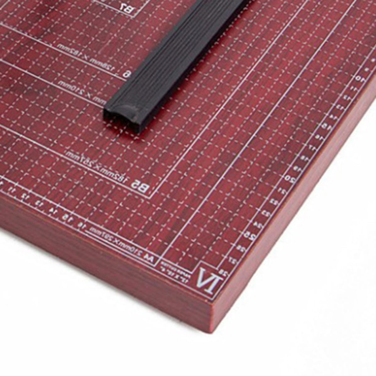 OSALADI Papierschneider A4 mit Gitterförmiger Basis und Metallmaterial Präzises Schneidewerkzeug für Zuhause und Schule mit Linealbedruckung und Genauer Messung