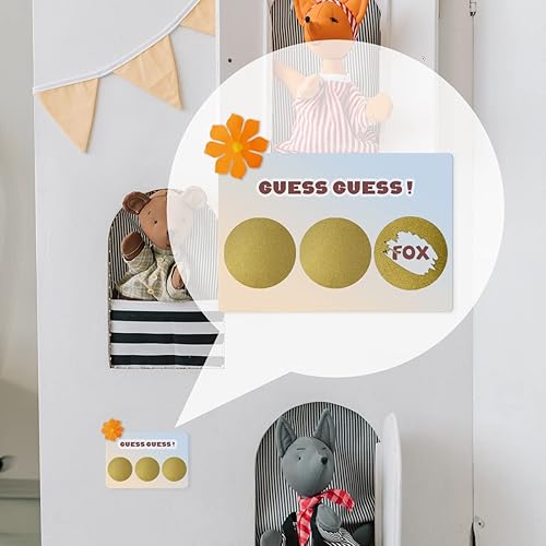 Miniatura 5 de 1 rollo de 1000 calcomanías redondas de 1 pulgada, etiquetas autoadhesivas para boletos de lotería, manualidades, juegos de rifa, creación de