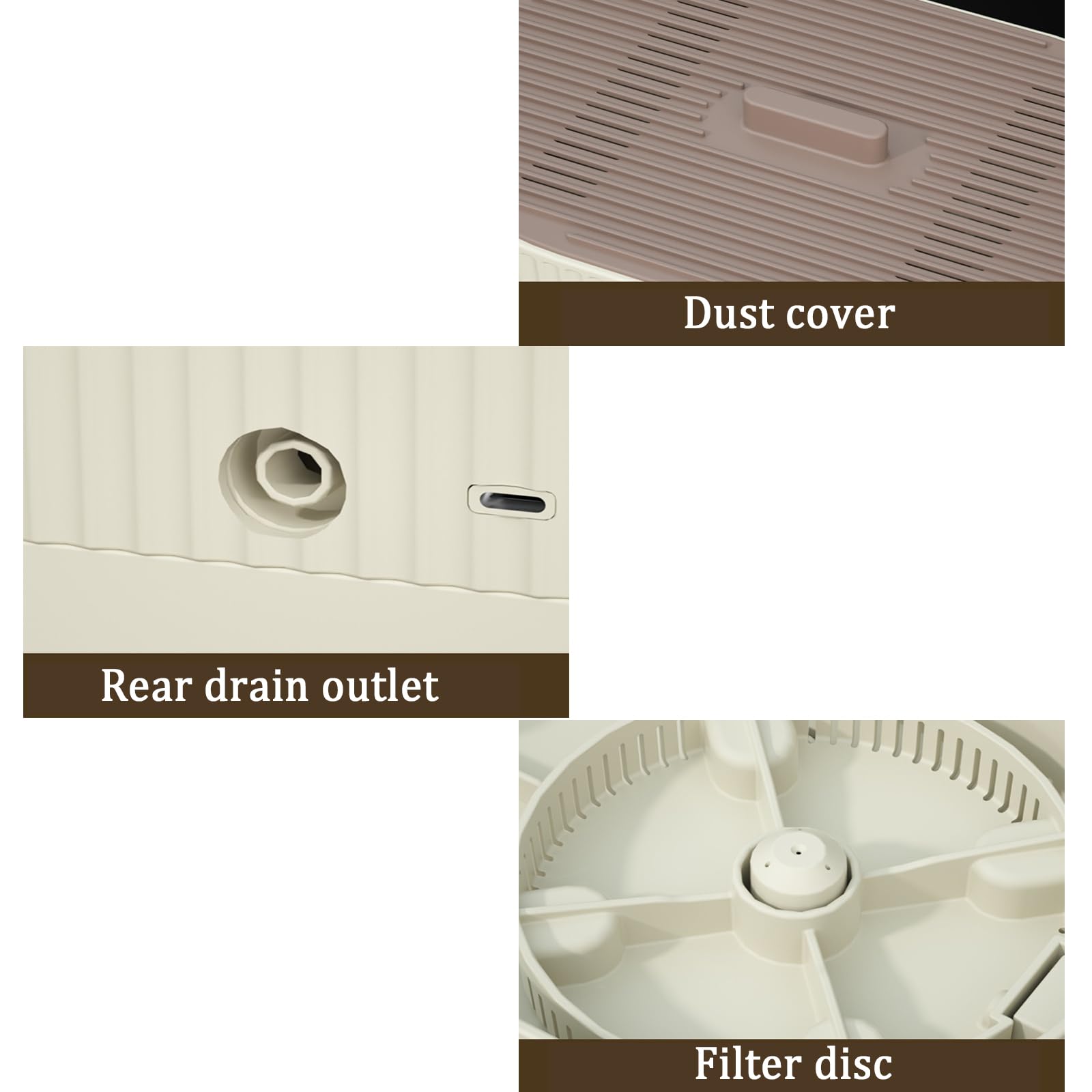 Lavabicchieri Elettrica, Lavabicchieri Automatica, Adatta a Tazze con Diametro da 3 a 10 Cm, Serbatoio dell'Acqua da 1600 Ml, con Coperchio Antipolvere, per Bar E Caffetterie