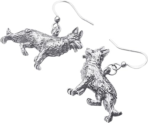 Miniatura 4 de Aretes de aleación de zinc para razas de perros, pastor alemán, bulldog francés, colgantes, mascotas, regalos de joyería para mujeres