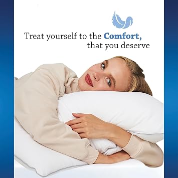 HALLEY Bed Pillows for Sleeping Standard Size Set of 2 - Premium Down Alternative, Hotel Quality, Standard Size Bed Pillows for Back, Stomach or Side Sleepers (18x26 Inches)