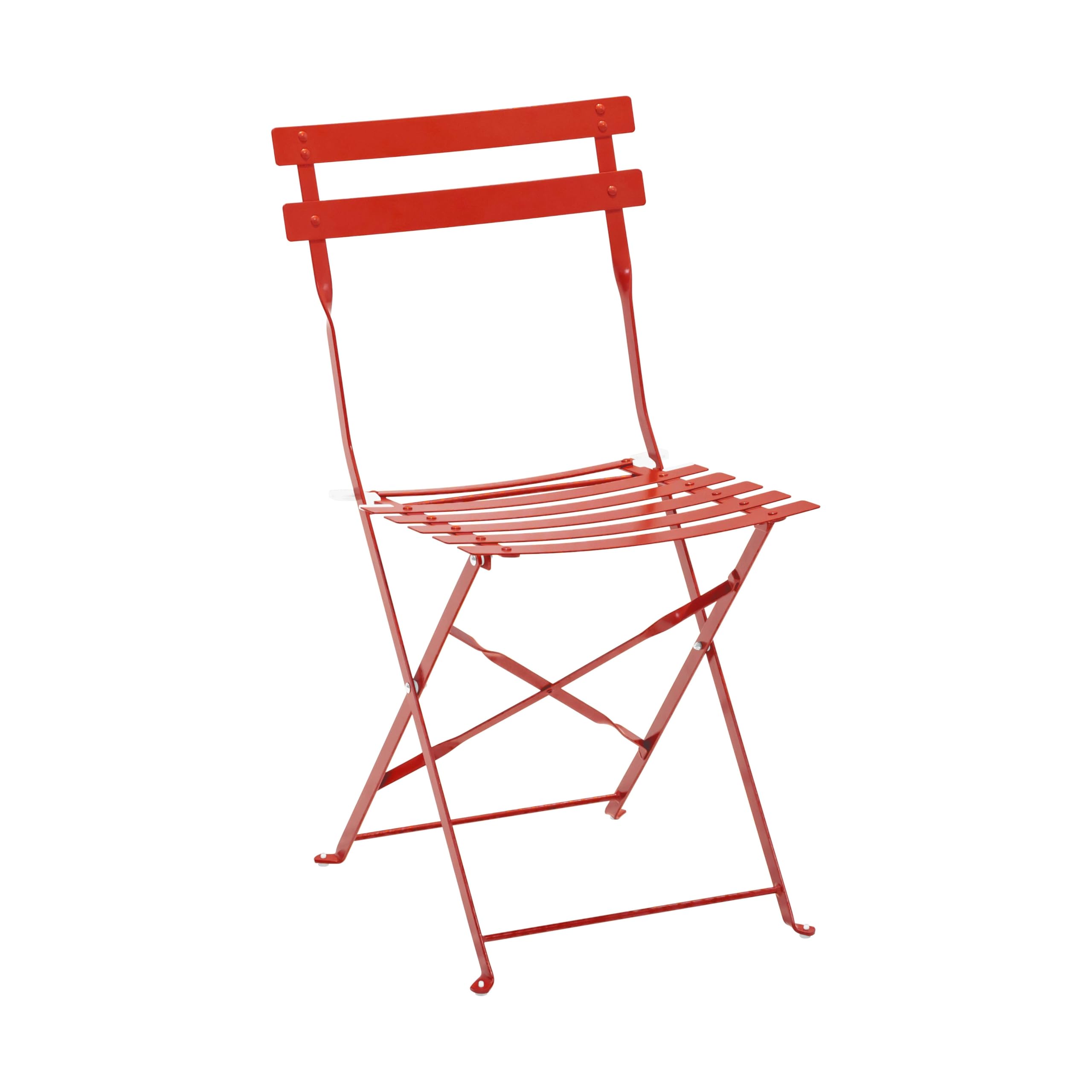 Oviala Klappstühle, Stahl, Rot, 2 Stück