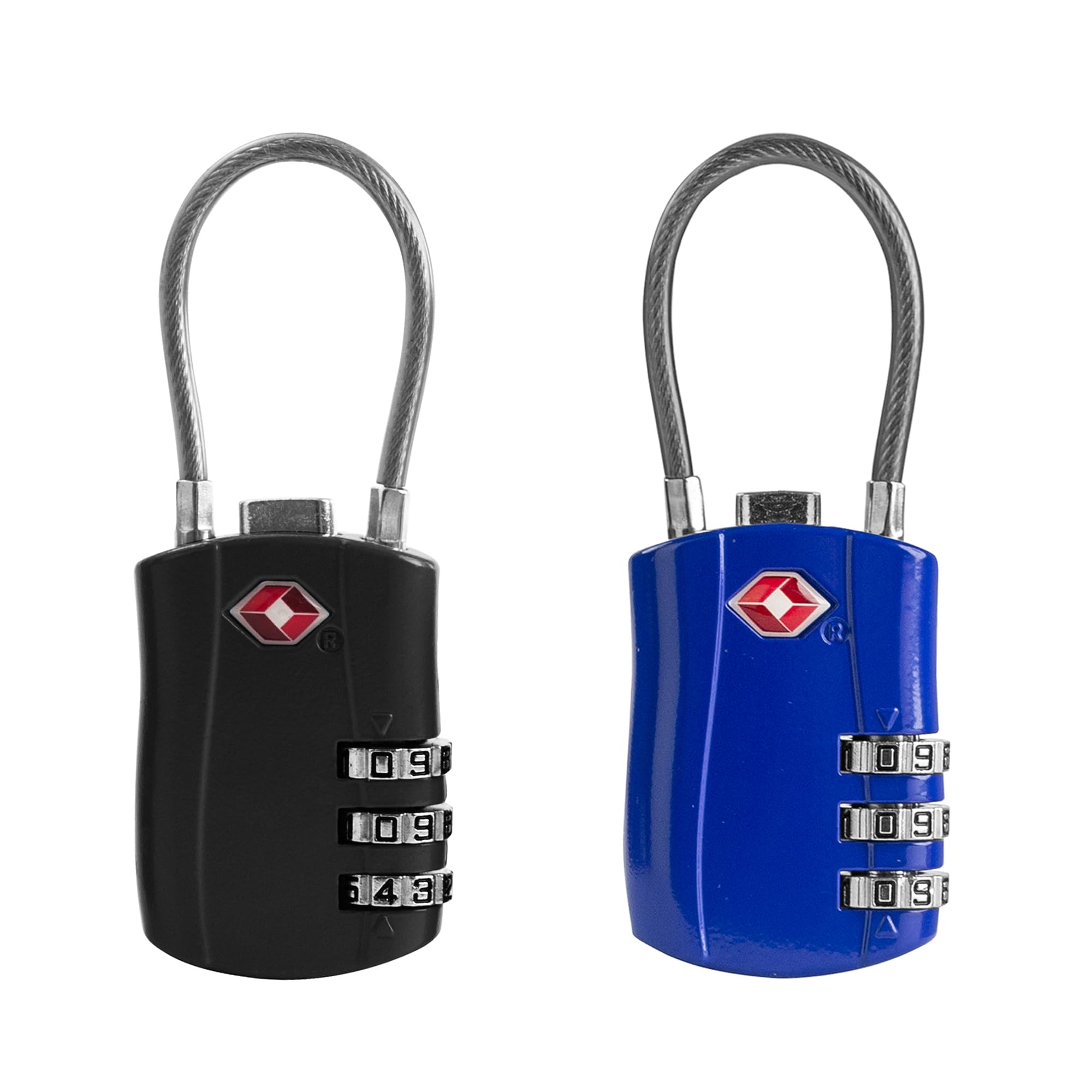 UP Security TSA Locks for Luggage, Small Padlock Combination with Cable, Luggage Locks TSA Approved, Combo Padlock with Code, for Travel Suitcase, Gym