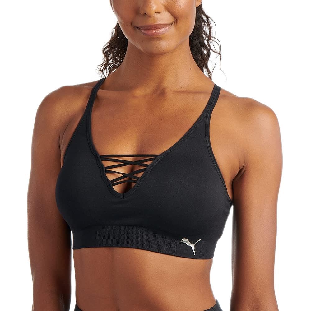Amazon | PUMA レディース レースアップブラ US サイズ: Medium