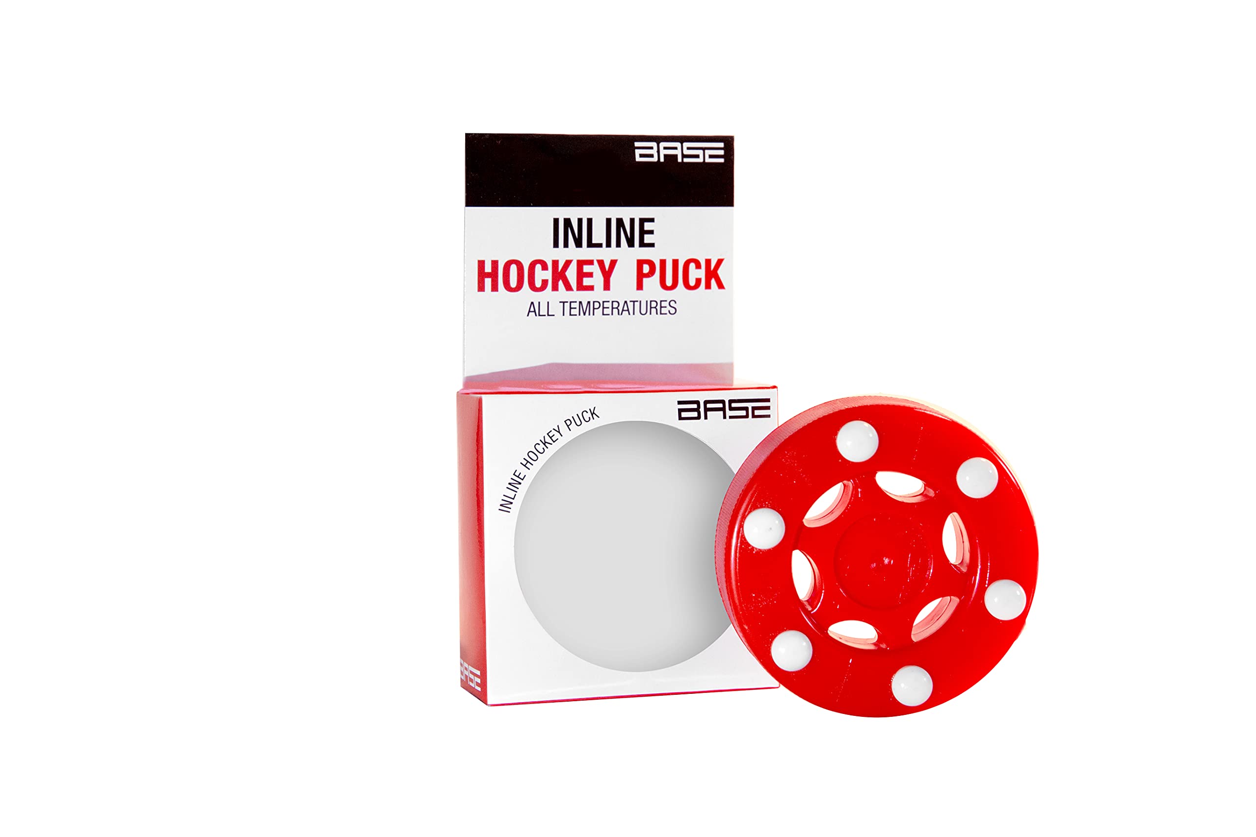 Base Inline Puck Pro I Construction à 6 Boutons I Idéal pour Les revêtements Lisses I pour Toutes Les températures I Hockey en L