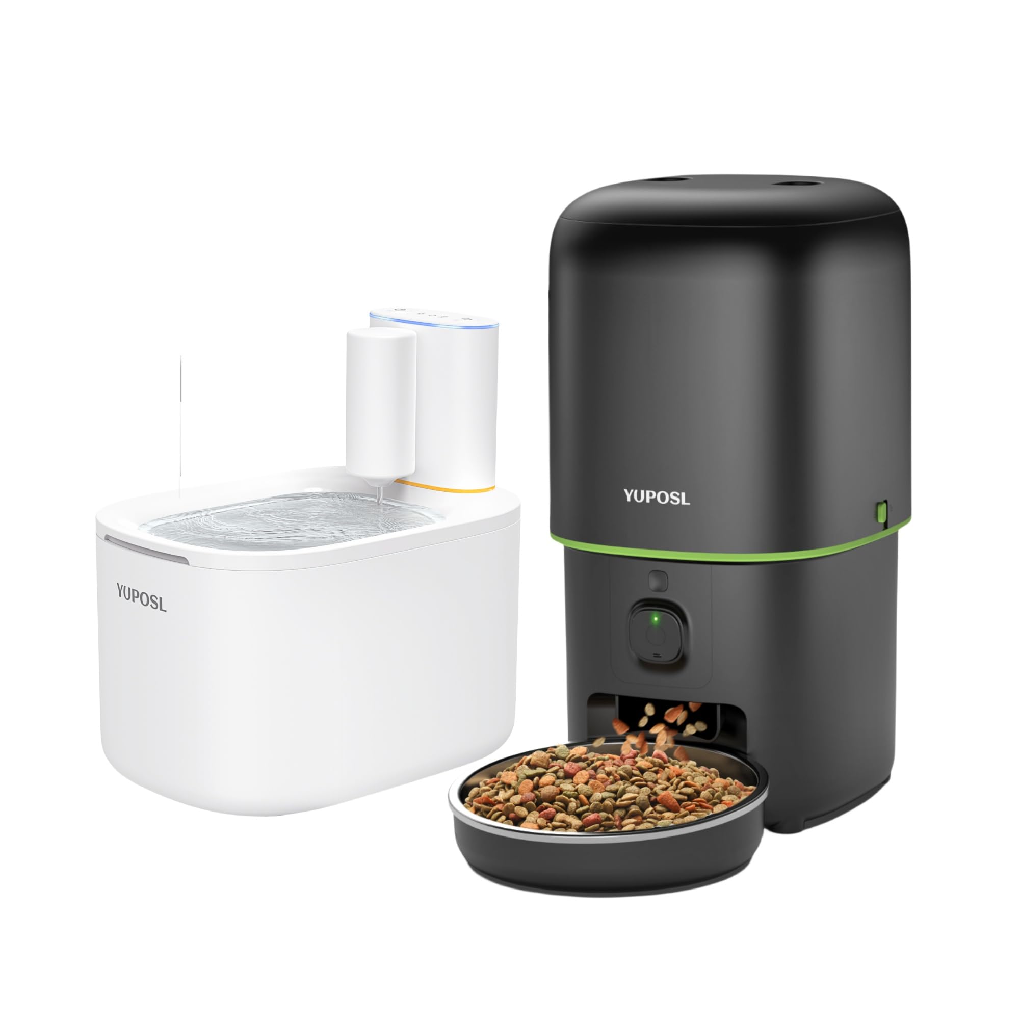 Automatic Cat Feeders with Camera+Pet Water Fountain