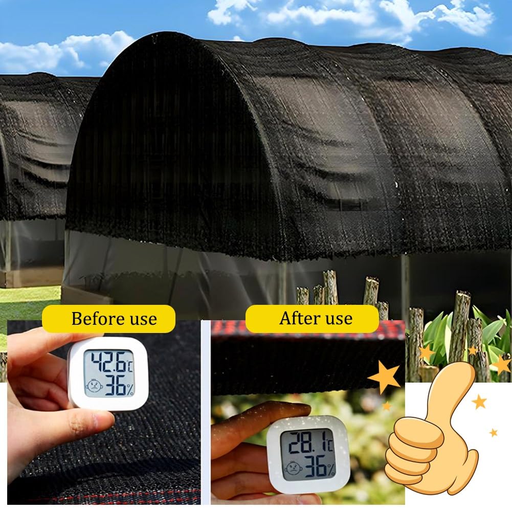 Filet d'ombrage à 90 % pour serres et jardins Protection UV pour poulailler Plusieurs tailles : 1 x 3 m 4 x 5 m 6 x 11 m 10 x 11 m Idéal pour les terrasses et l'extérieur (5 x 7 m)