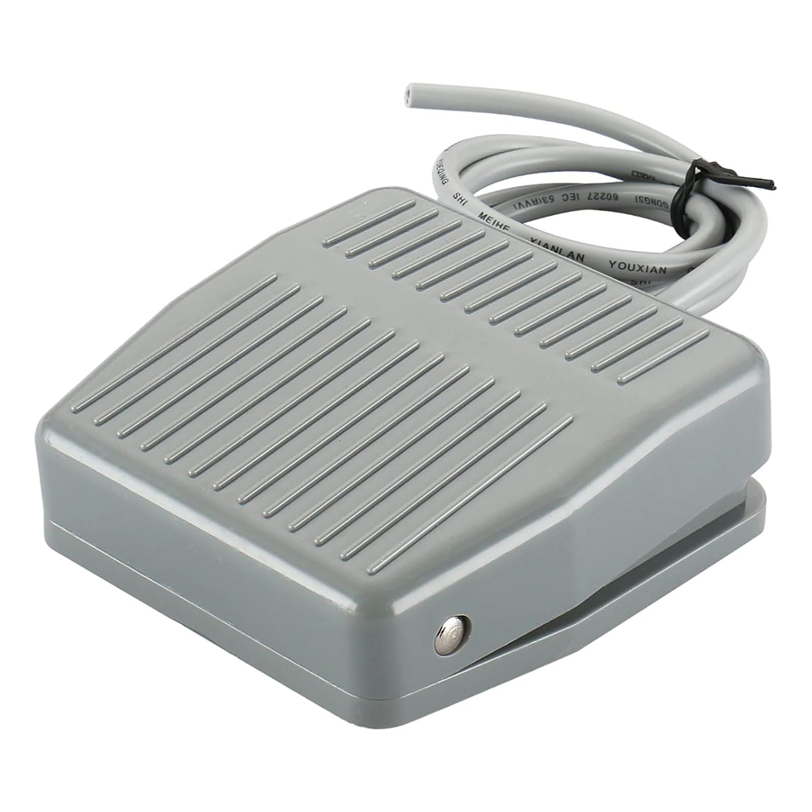 Baomain Foot Pedal Switch TFS-201 Hands Free Nonslip On Off Momentary AC 250V 10A Gray