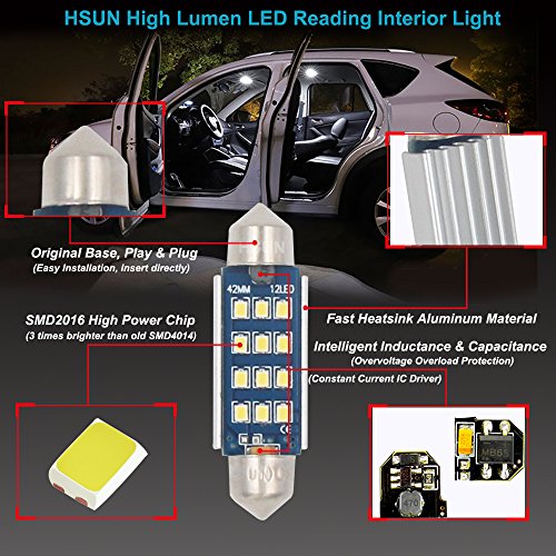 Bulbos LED Festoon 42MM 578 C5W 6000K Blanco 2 Pack miniatura 3