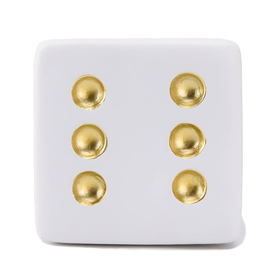 dice オブジェ Amazon.com: BRABUD Resin Jumbo Dice Decor White & Gold Dice