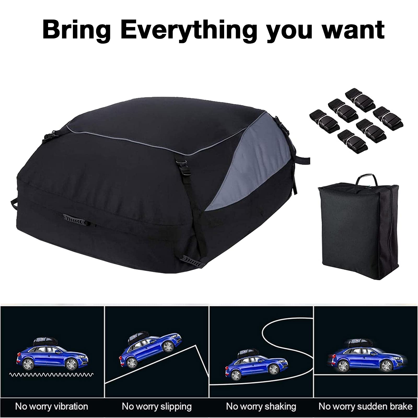 Buy Car Roof Bag, Car Rooftop Cargo Carrier Bag Waterproof Roof Bog Car