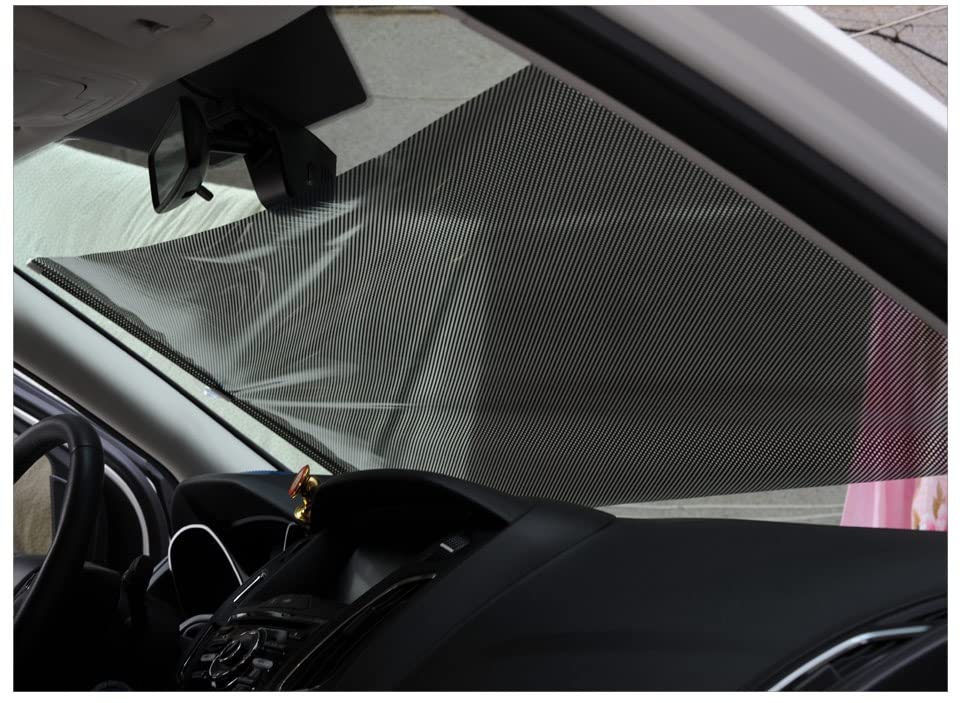 Pare-soleil rétractable pliable pour vitre de voiture rideau anti-UV