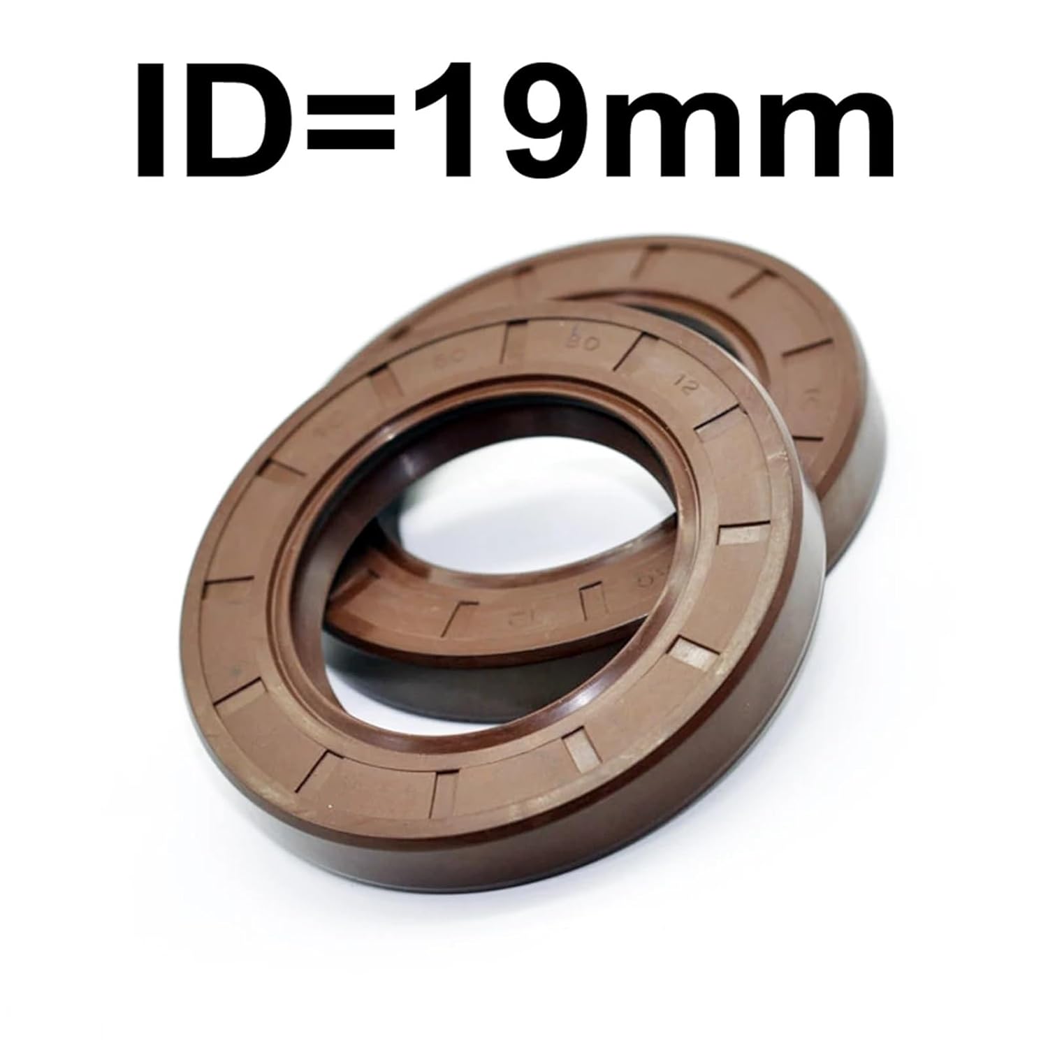 1/2PC ID 19 MM Oil Seal Brown Fluoro Fluorine Rubber Hydrauli Spring Ring Gasket 19x28x7 19x30x5 19x30x7(19x30x5 2PCS)
