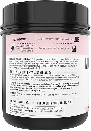 Miniatura 8 de Left Coast Performance Caldo de hueso puro de 2 libras y polvo de colágeno múltiple de 1 libra