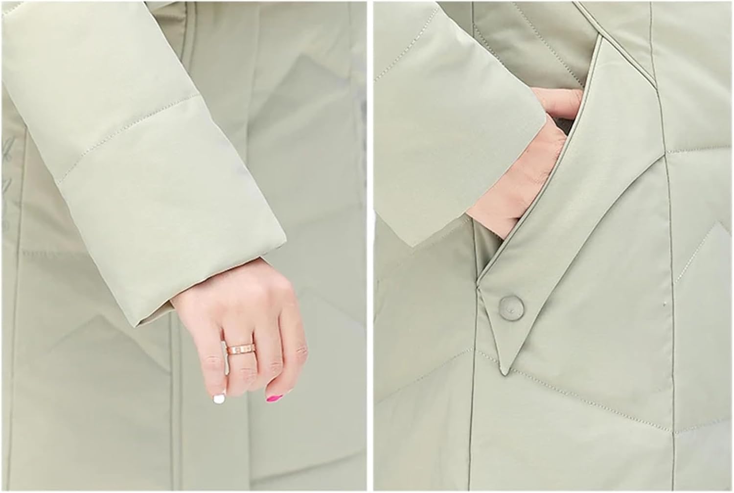 Women's Winter Middle-Aged Mother Down Coats Casual Thick Warm Hooded Long Parkas Winter Puffer Jacket