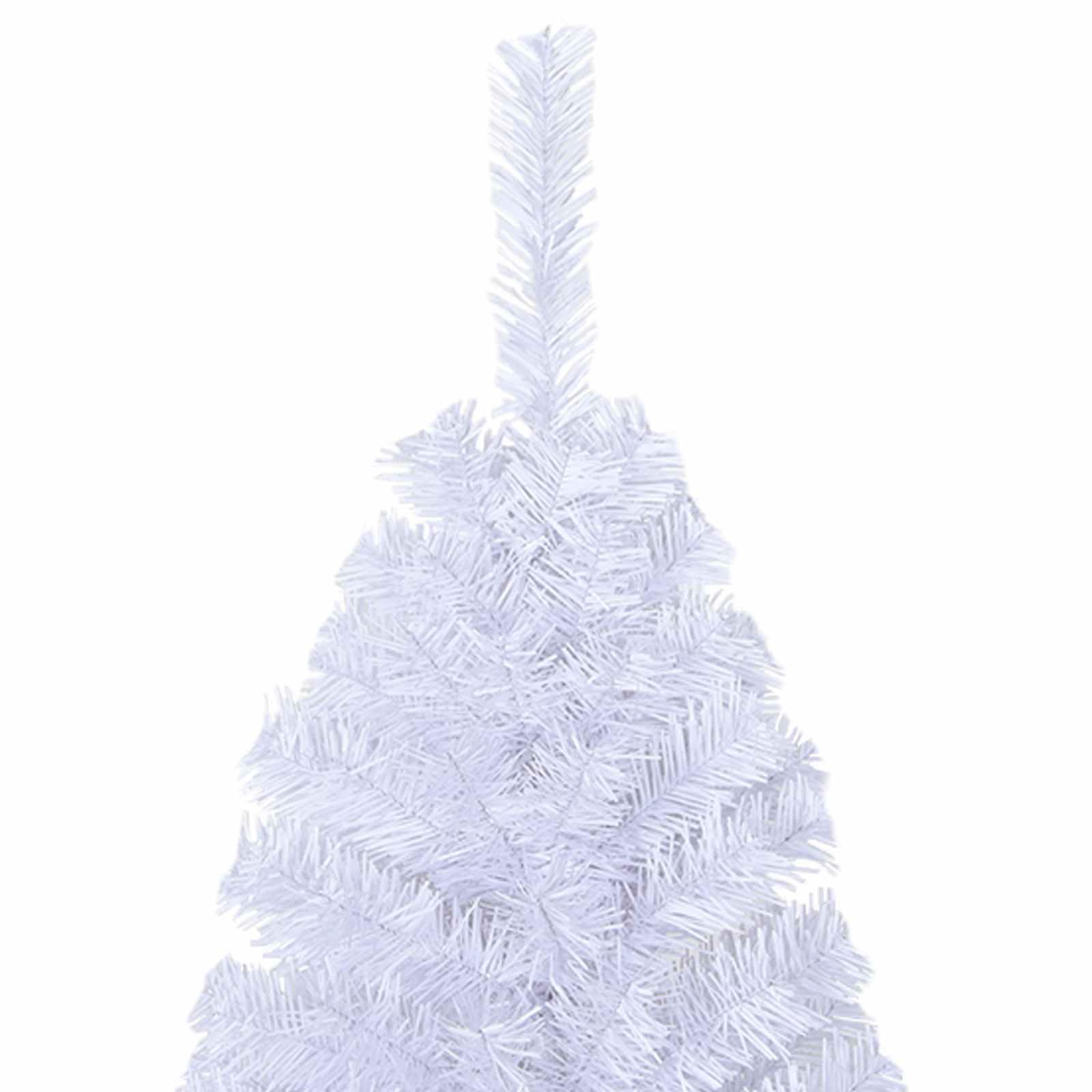 vidaXL Sztuczna choinka Biały 120 cm PVC i stal