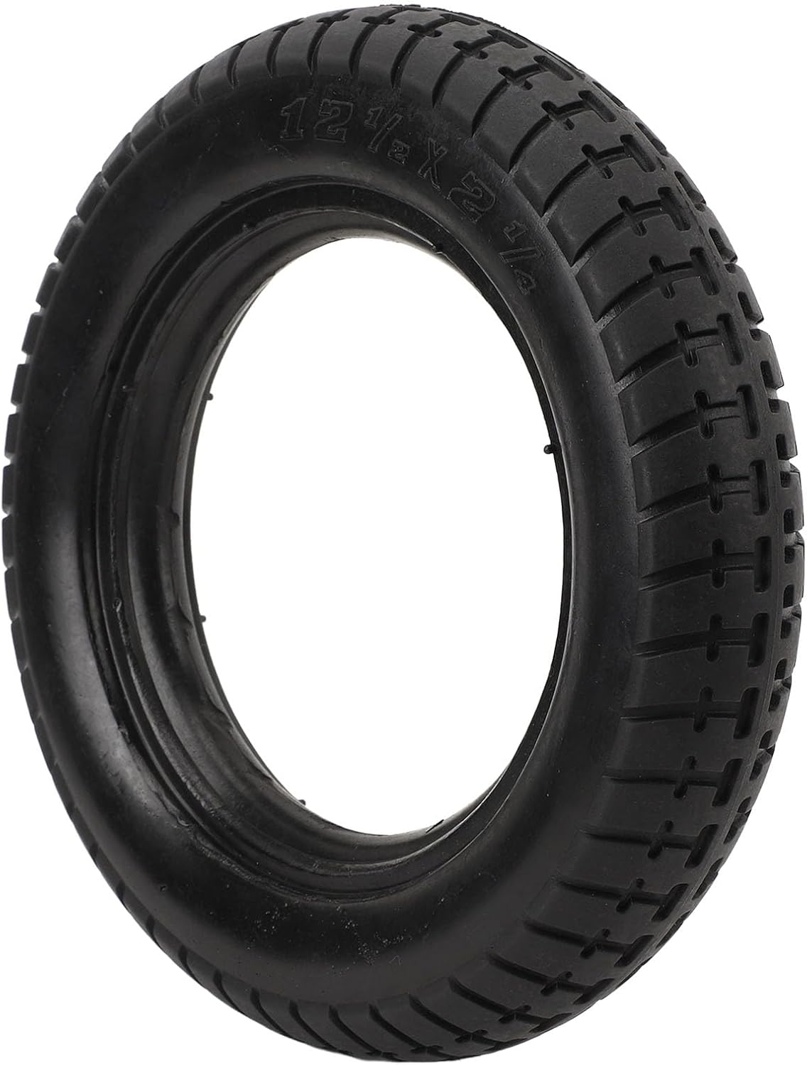 12in Electric Scooter Tire, 12 1/2X2 1/4 Rubber Solid Tires Puncture Proof Wheel Replacement Heavy Duty No Inflation Scooter Tyre for Safe Ride