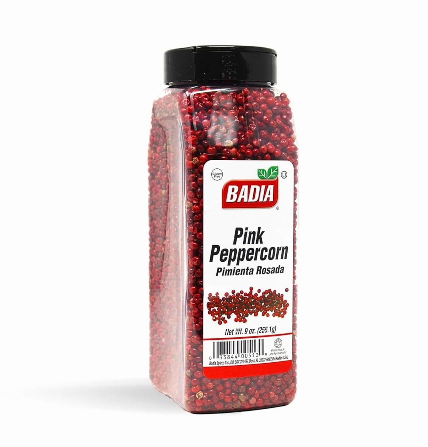 Badia Pink Peppercorn Whole, 9 oz – Sweet, Floral & Mildly Spicy Flavor Pink Pepper, Gluten Free & Kosher