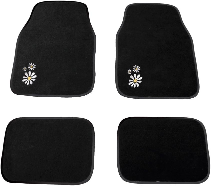 Carpoint Daisy Floor Mats Set of 4, Universal Fit Amazon.co.uk
