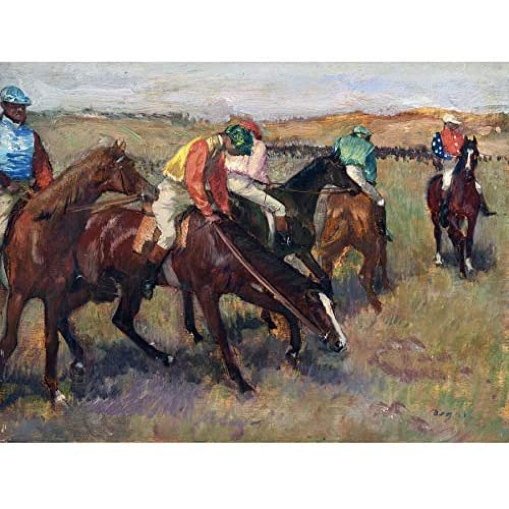 Artery8 Edgar Degas Before The Race C1882 Painting Art Print Canvas Premium Wall Decor Poster Mural