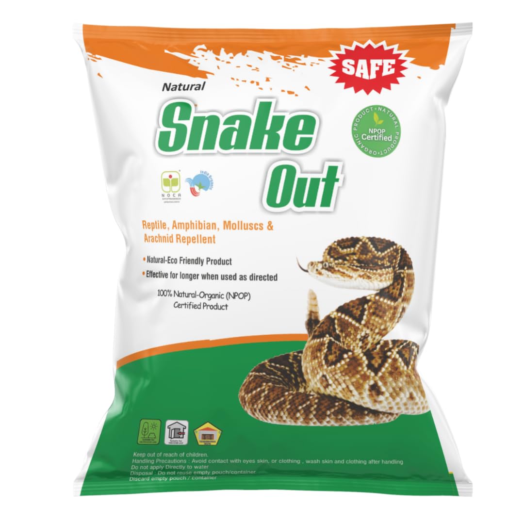 Natural Snake Out Non Toxic No Chemical Snake Repellent Powder for Outdoor, Indoor, Home & Garden - 1 Kg