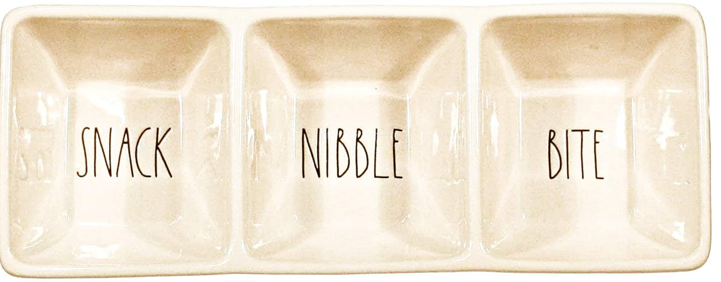 Amazon.com | Rae Dunn by Magenta SNACK NIBBLE BITE Ceramic Three