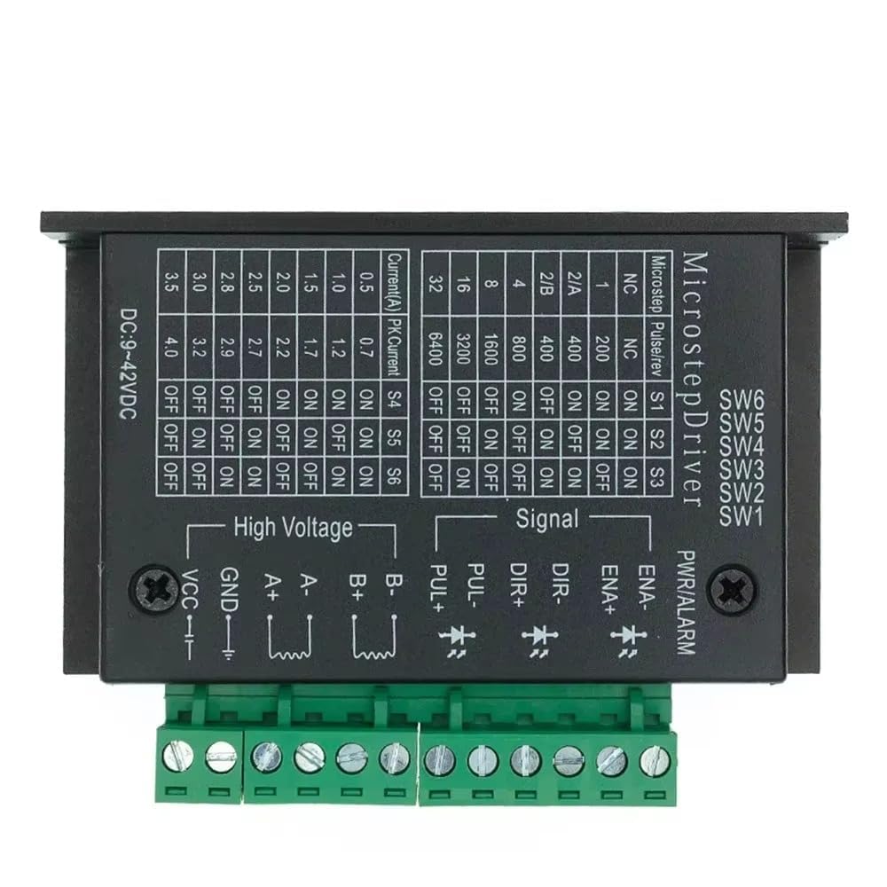 TB6600 Stepper Motor Driver Controller, DC 9-42V, 4A Microstepping Driver with Heat Sink for CNC Router, 3D Printer, Engraving Machine-picture-17