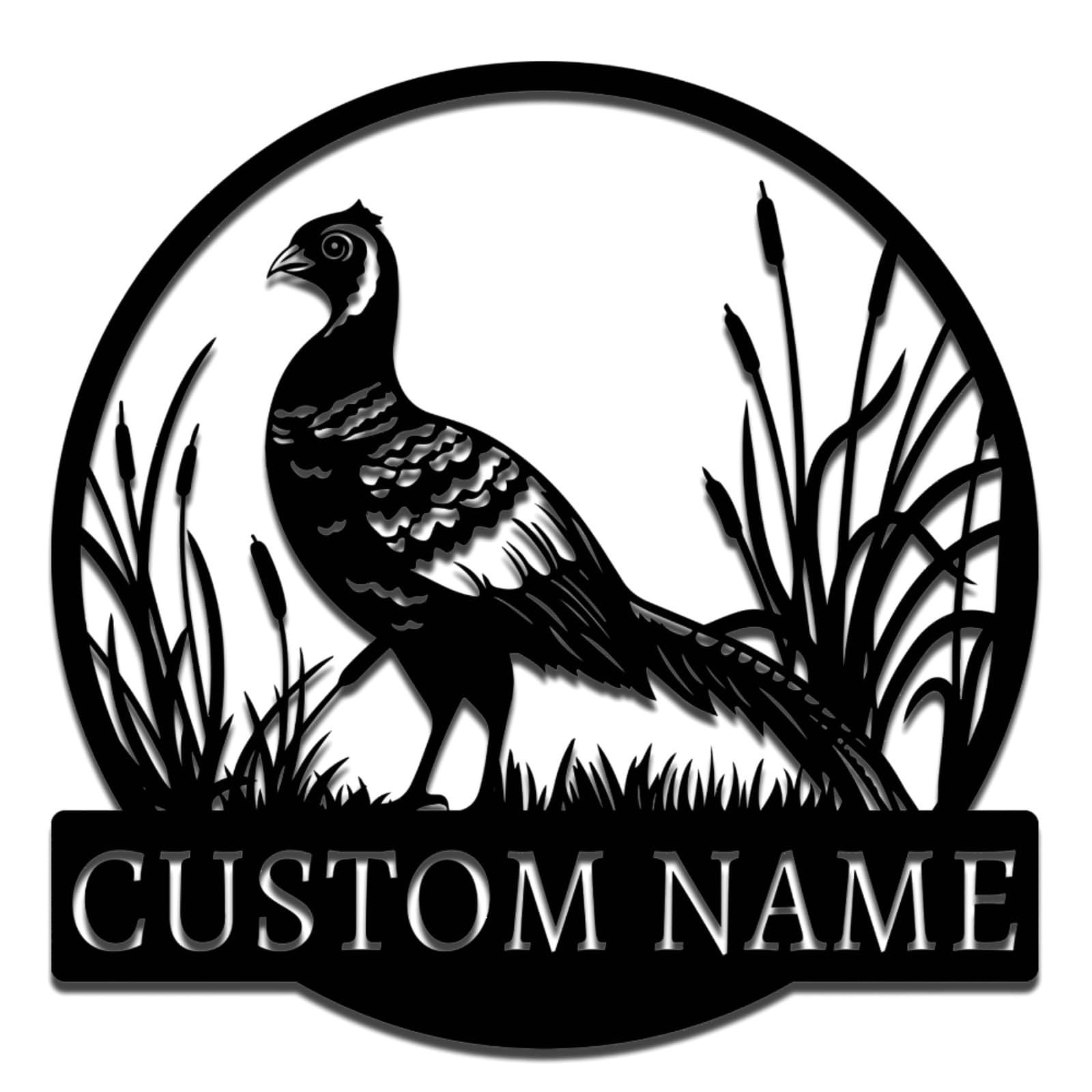 Custom Pheasant Metal Wall Decoration,Personalised Pheasant Farm Name Sign,Hunting Sign Home Decor, Hunter Gift Pheasant