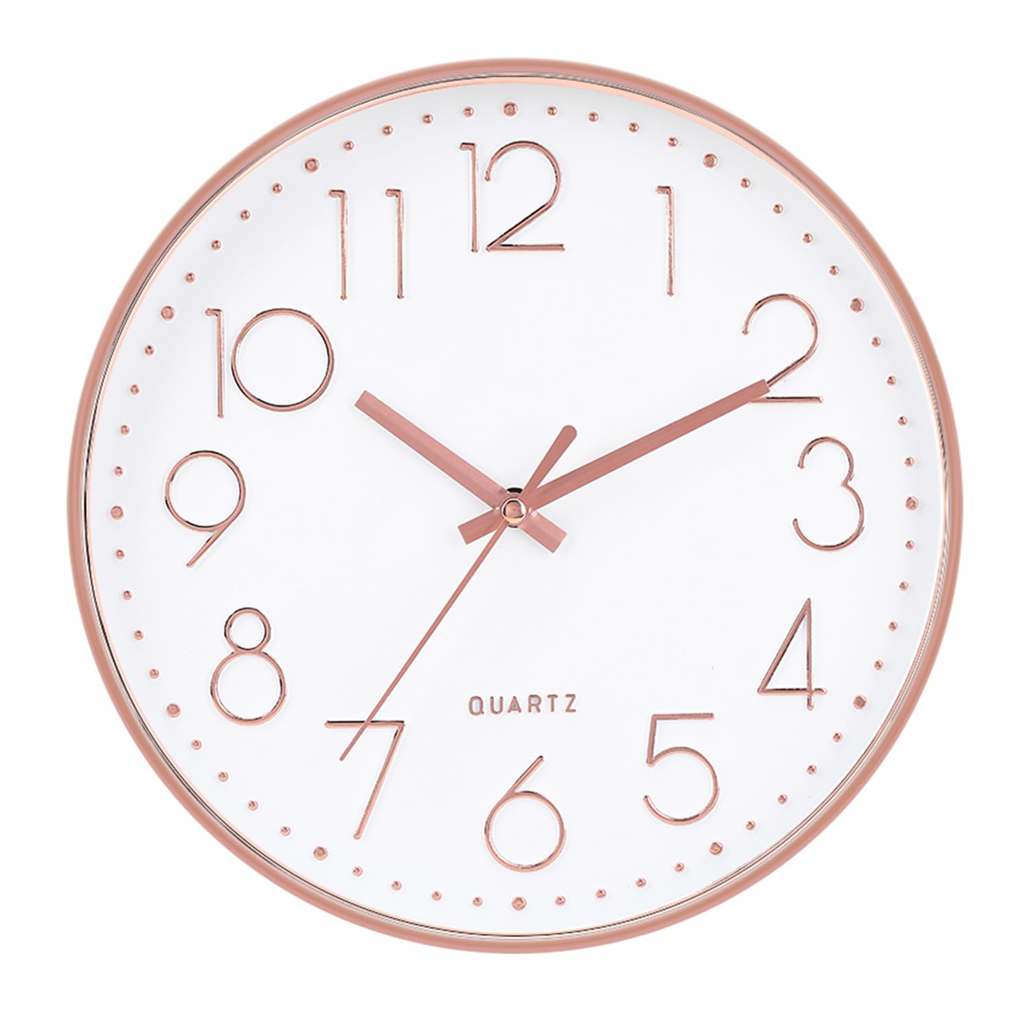 TOHOOYO Wanduhr 9 Zoll Batteriebetriebene Uhr Leise Nicht tickende Wanduhr Modernes Quarz Design Dekorativ für Wohnzimmer//Innenraum/Küche/Büro