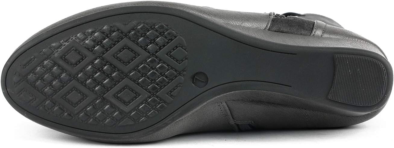 DREAM PAIRS Women's Consta Grey Low Wedge Knee High Winter Boots Size 5 M US