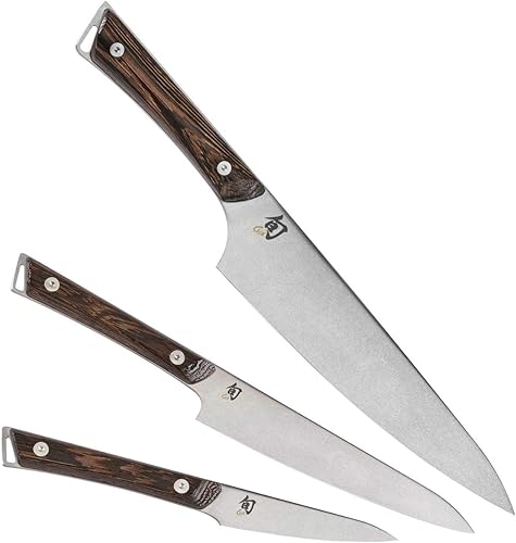 Kanso Shun - Juego de cuchillos de cocina de 3.5 pulgadas, 6 pulgadas y 8 pulgadas