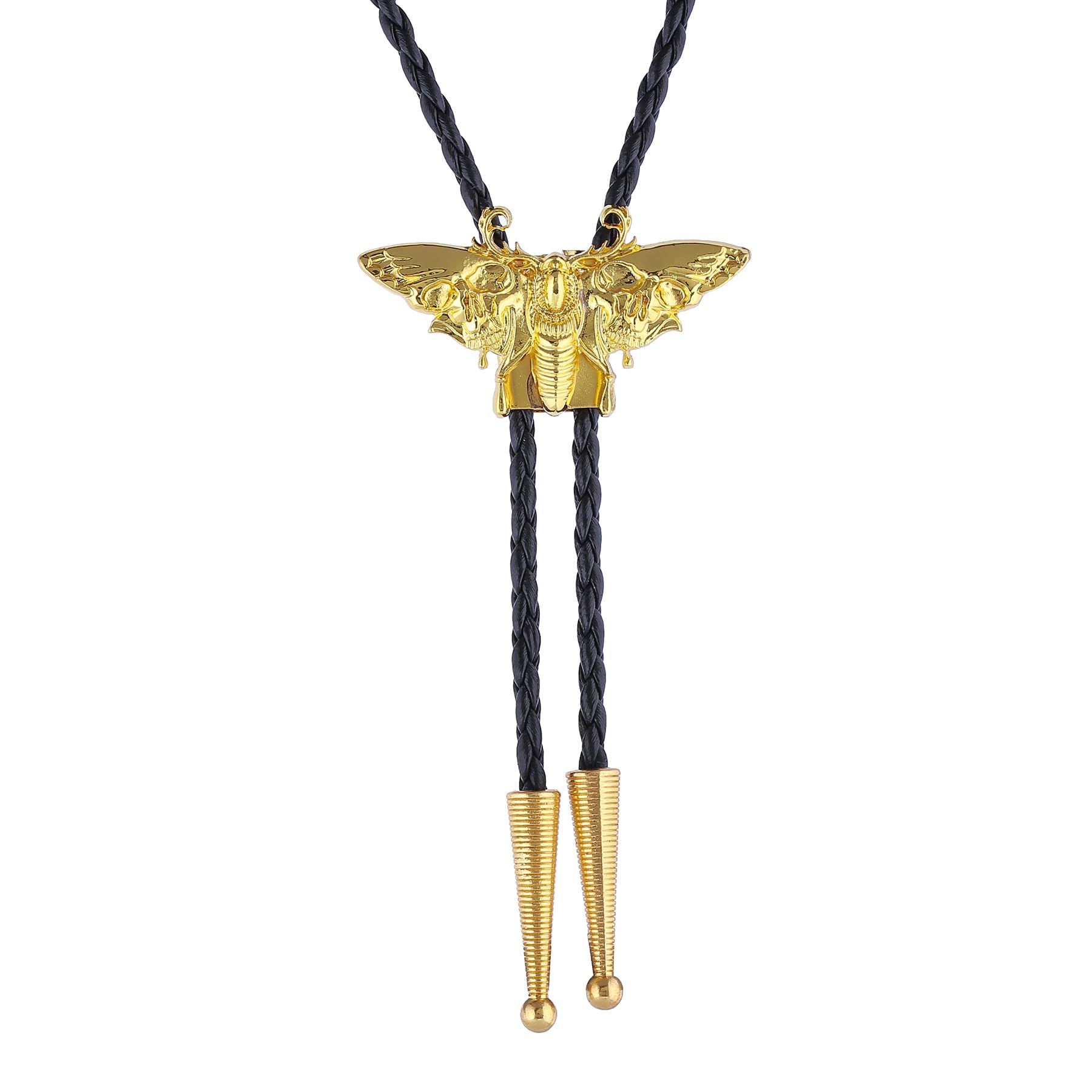 Western Cowboy Bolo tie for Men Women Gold Silver Death Skull Moth Cross Bolo Tie Christmas Deer Rooster Wolf Necktie Gift