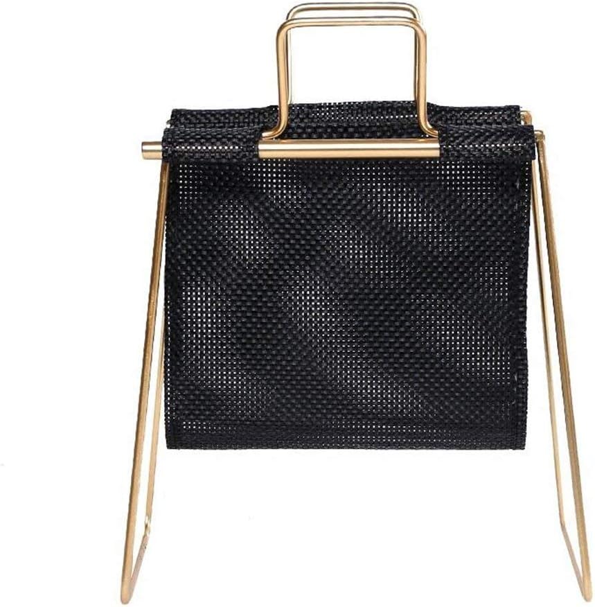 European Pastoral Modern Minimalist Table Book Racks Nordic U-Type Floor Magazine Rack Newspaper Rack It Can Move at The Table Magazine Rack Black