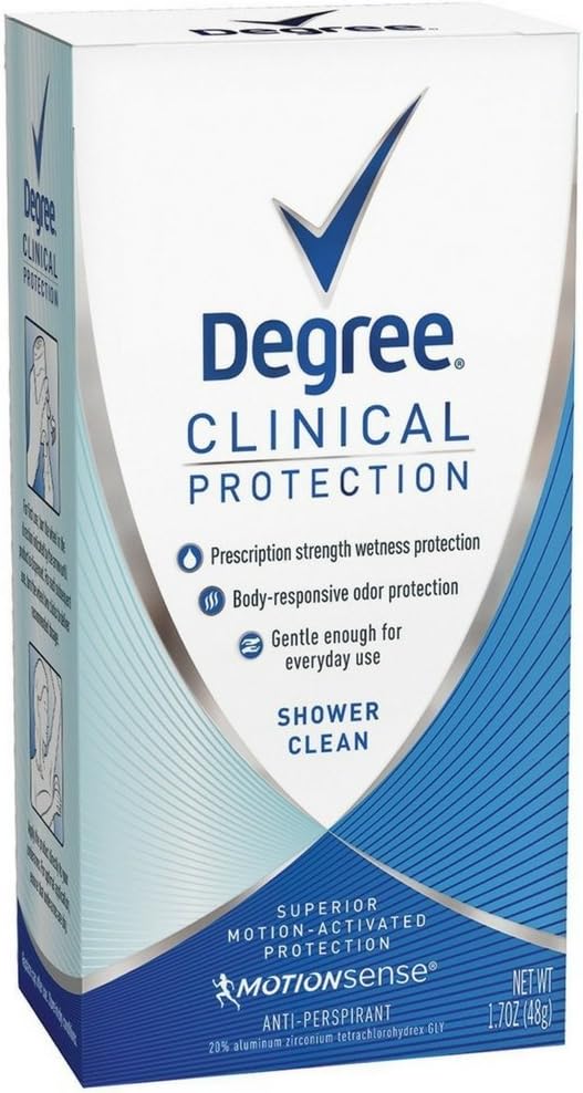 Degree Women Clinical Protection Anti-Perspirant & Deodorant Shower Clean 1.7 oz. 3 pack