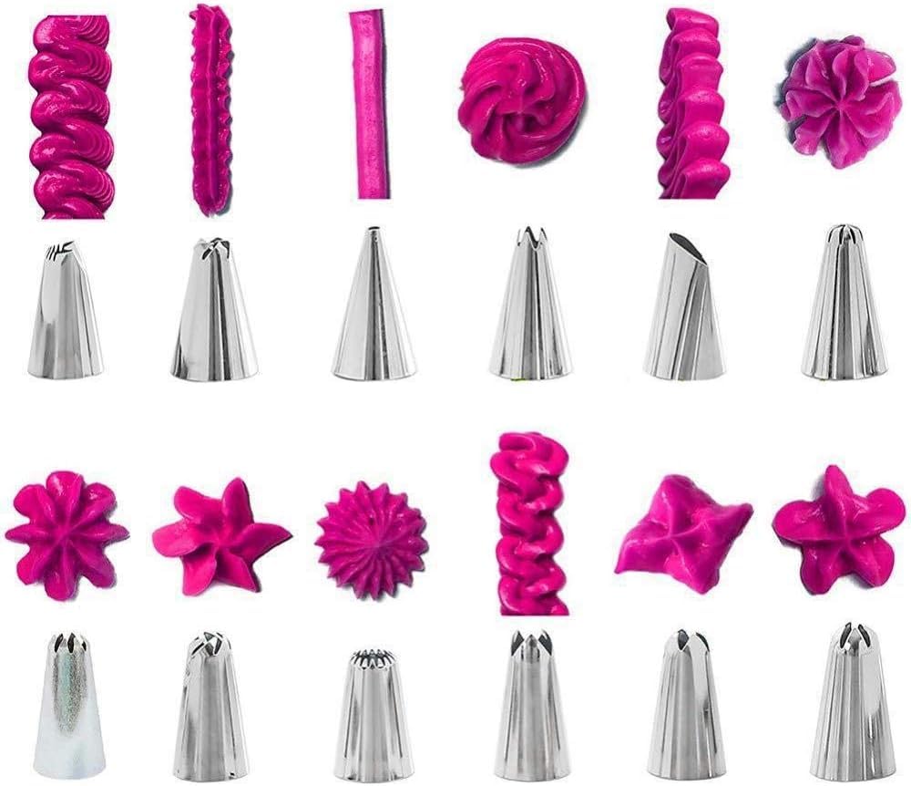 Juego de 83 boquillas para Decorar Pasteles, Incluye boquillas giratorias, Utensilios para repostería y decoración con Manga pastelera.