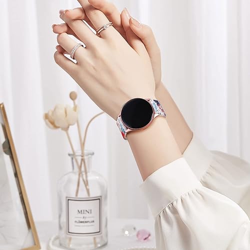 Miniatura 36 de GEAK Compatible con Samsung Galaxy Watch 7 Band/Galaxy Watch 6 Band/Galaxy Watch 5 Band, 20mm Bandas de Silicona Brillantes Relucientes con Púrpura