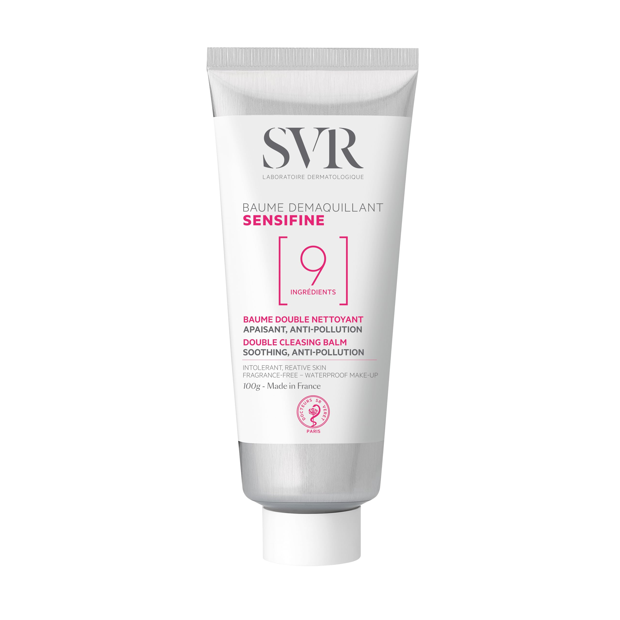SVR - Sensifine Baume Démaquillant - Gamme Sensifine – Baume nettoyant apaisant et anti-pollution – Pour peaux sensibles, réactives ou intolérantes – Beurre de karité, Huile de coco – 100 g