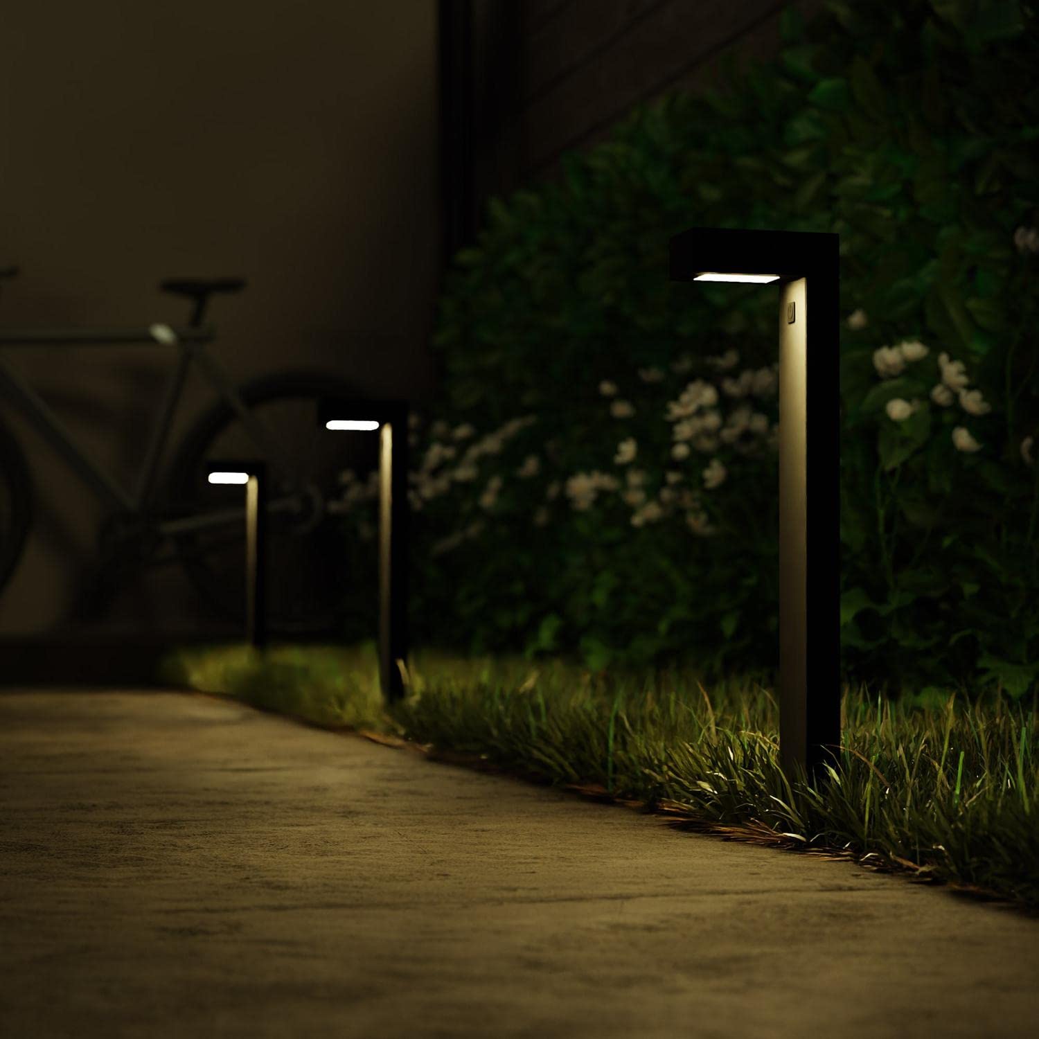 Hombli Gartenwegeleuchten, 16 Mio. Farben RGB, CCT, wetterfest, 3er Pack | Wegeleuchten, App-Steuerung, LED-Außenlicht, Gartenlicht dimmbar, Zeitschaltuhr niederländische Marke für dein Smart Home