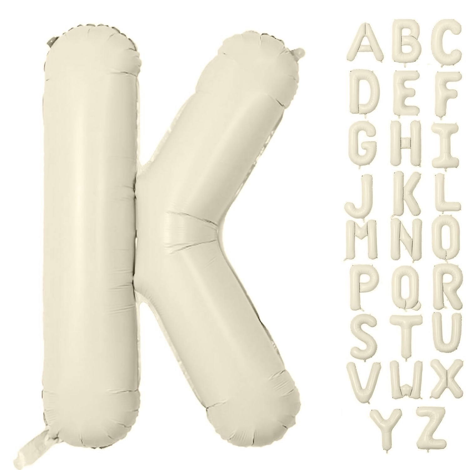 Letter Balloon 40Inch Cream White Big Alphabet Balloons Letter K