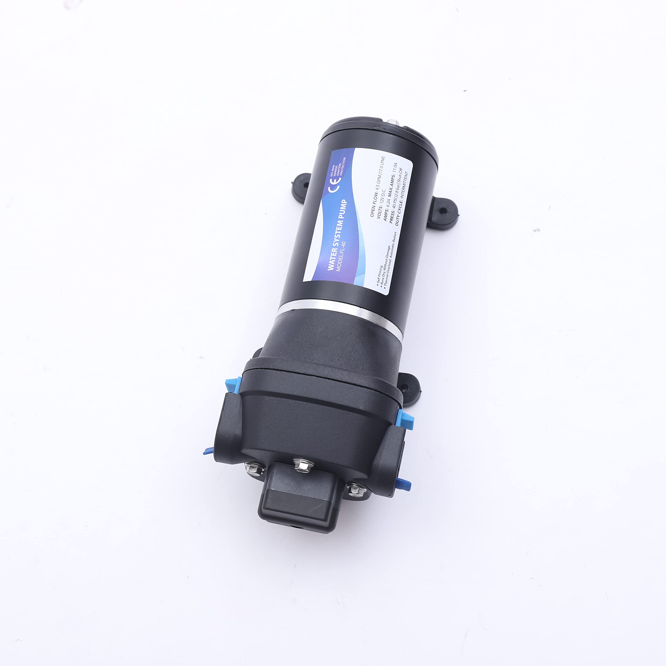 Pompa ad alta pressione DC 12 V, 40 PSI, a membrana, per acqua potabile, 17 l/min, per nave, barche, yacht, roulotte, campeggio, attività all'aperto, giardino