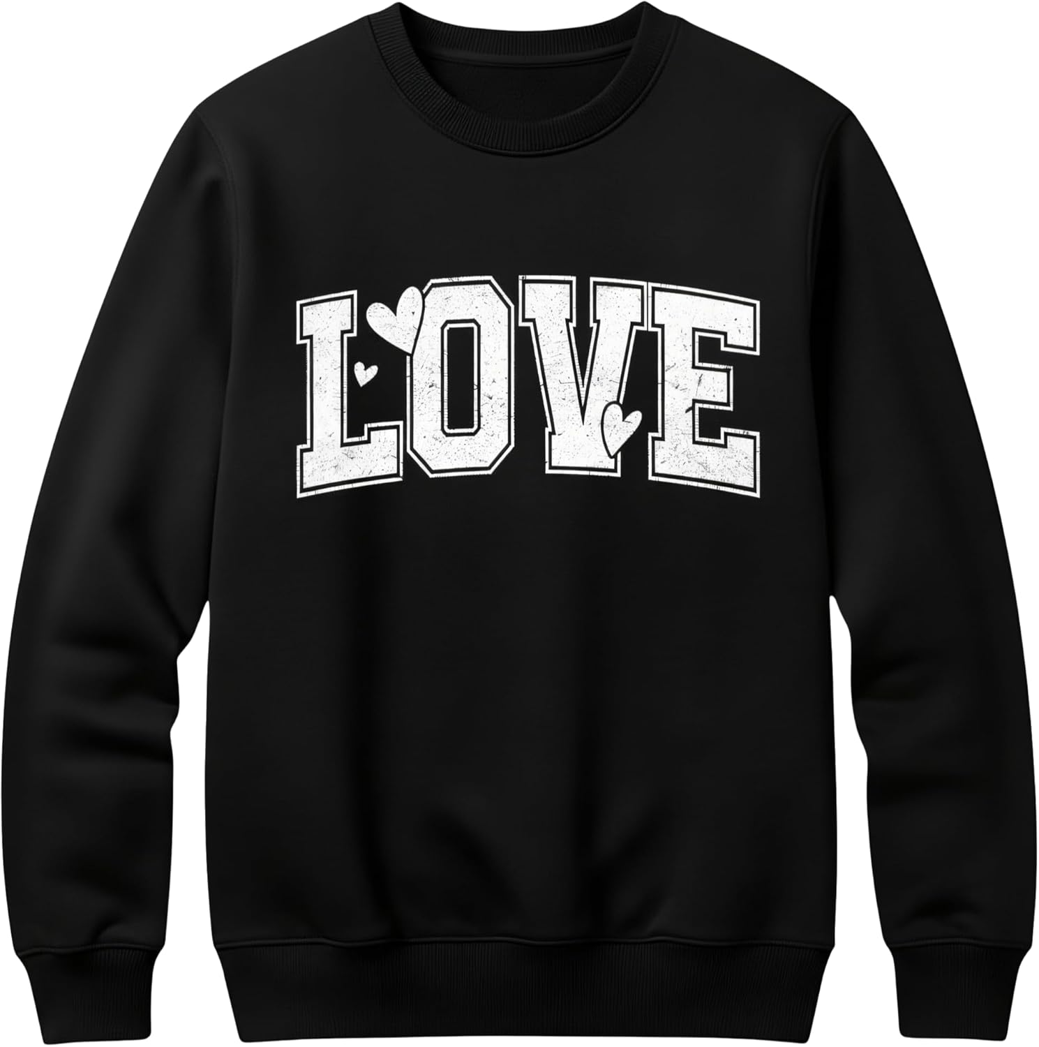 Valentine's Day Heart Sweatshirt for Women, Heart Sweater for Valentine, Love Graphic, Cotton Blend Fleece, Classic Fit