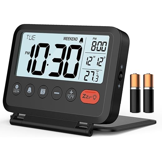 MeesMeek Digital Travel Alarm Clock