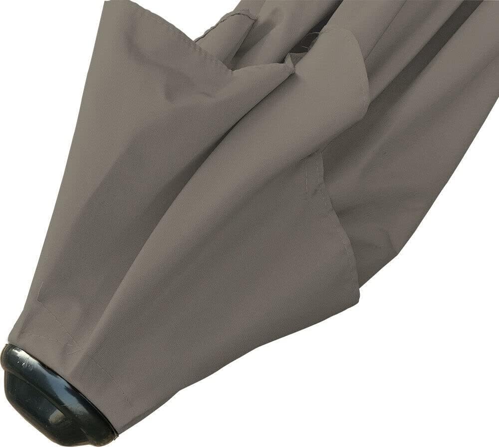 Patio Umbrella Beach Parasol Round Garden Parasol Patio Outdoor Sun Shade Umbrella Crank Tilt 2.5M Brown Patio Umbrella Patio Umbrella