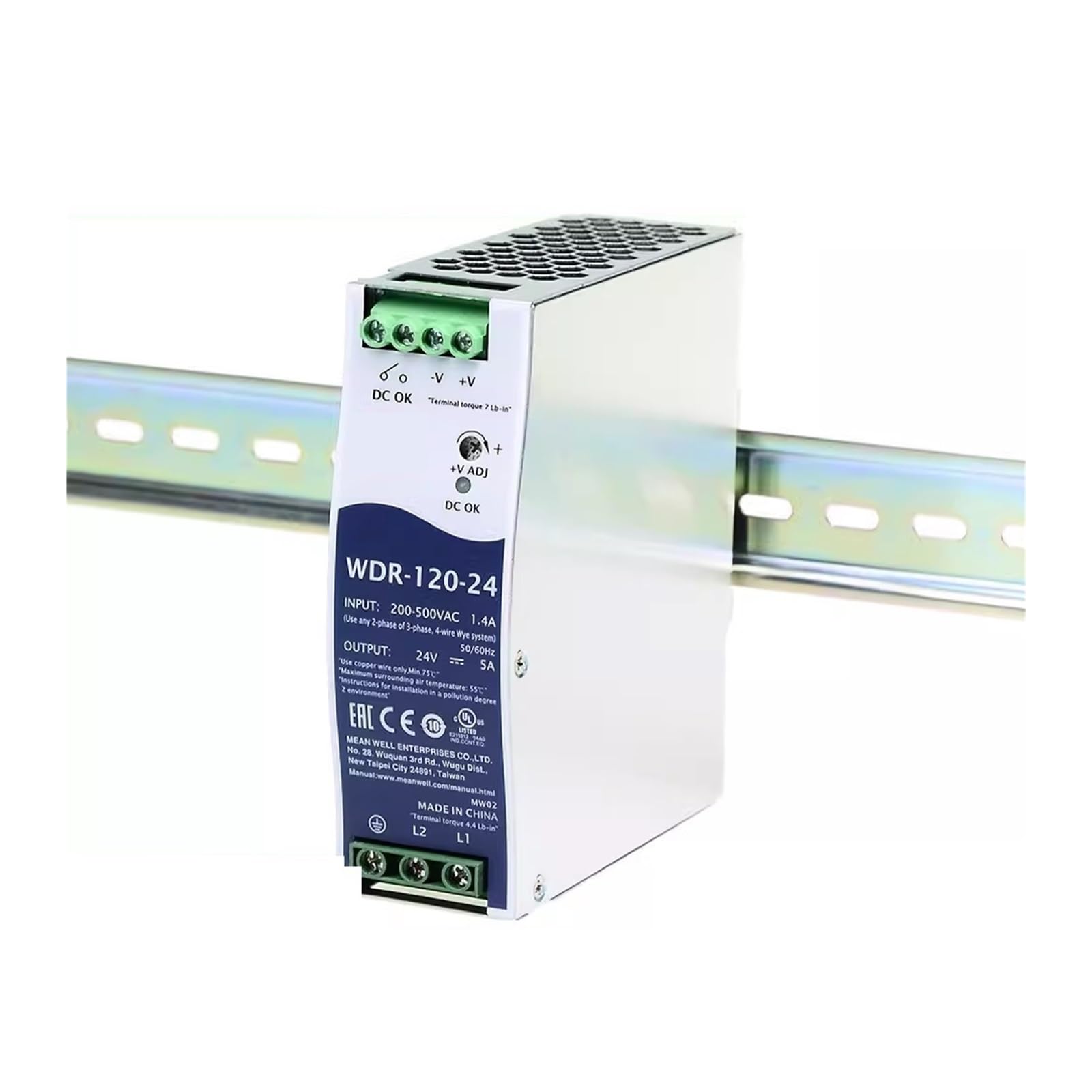BALYDLUL WDR-120-24 WDR-120 120W24V switching power supply 5A 380V to 24VDC