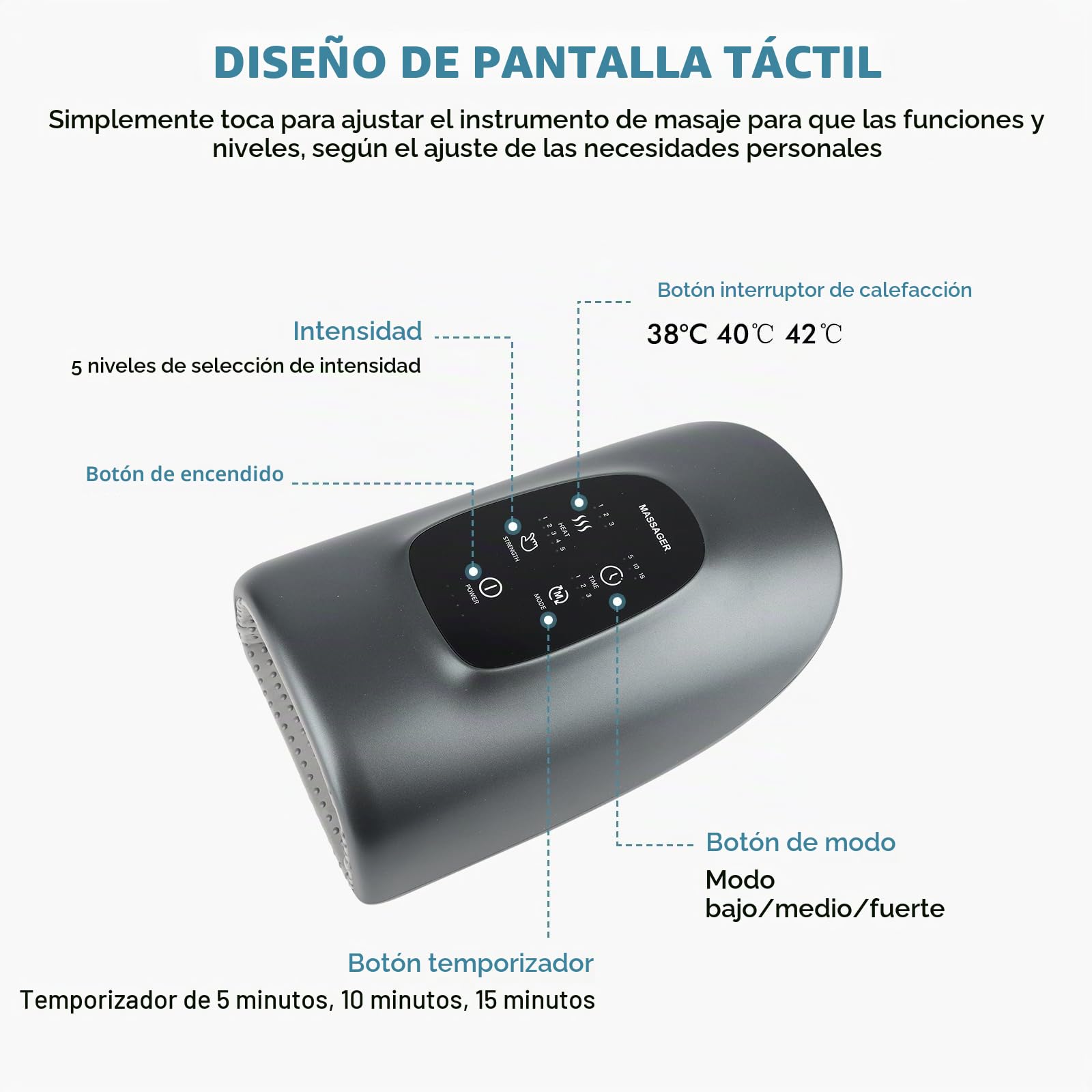 Masajeador de mano inteligente, masajeador eléctrico de mano