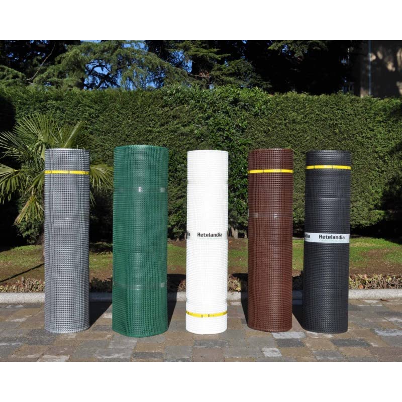 Rete Protezione in Plastica a maglie piccole per balconi, ringhiere, cancelli, disponibili in 5 colori e varie lunghezze h m 1x10 ANTRACITE