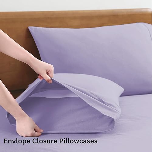 Miniatura 6 de LANE LINEN - Juego de sábanas de percal de 100 % algodón orgánico puro tamaño individual, 3 piezas, ultrasuaves, se adapta a colchones de hasta