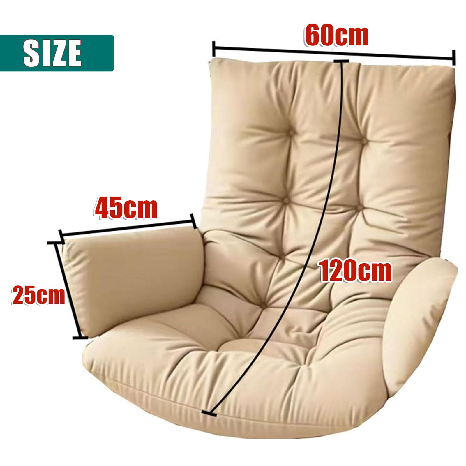 Cuscino per Poltrona sospesa,Cuscino per Sedia a uovos,Cuscino Singolo per Dondolo da Appendere,Cuscino Integrato per Sedia a uovos,Spesso soffices,Traspirante,per Giardini,Interne,divani